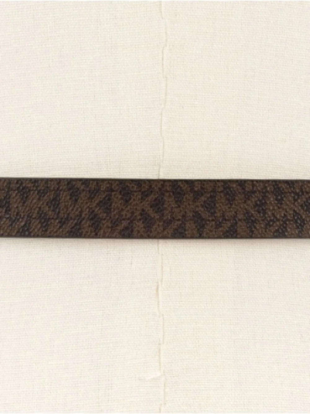 Michael Kors Burgundy Logo Slim Belt with Gold Buckle